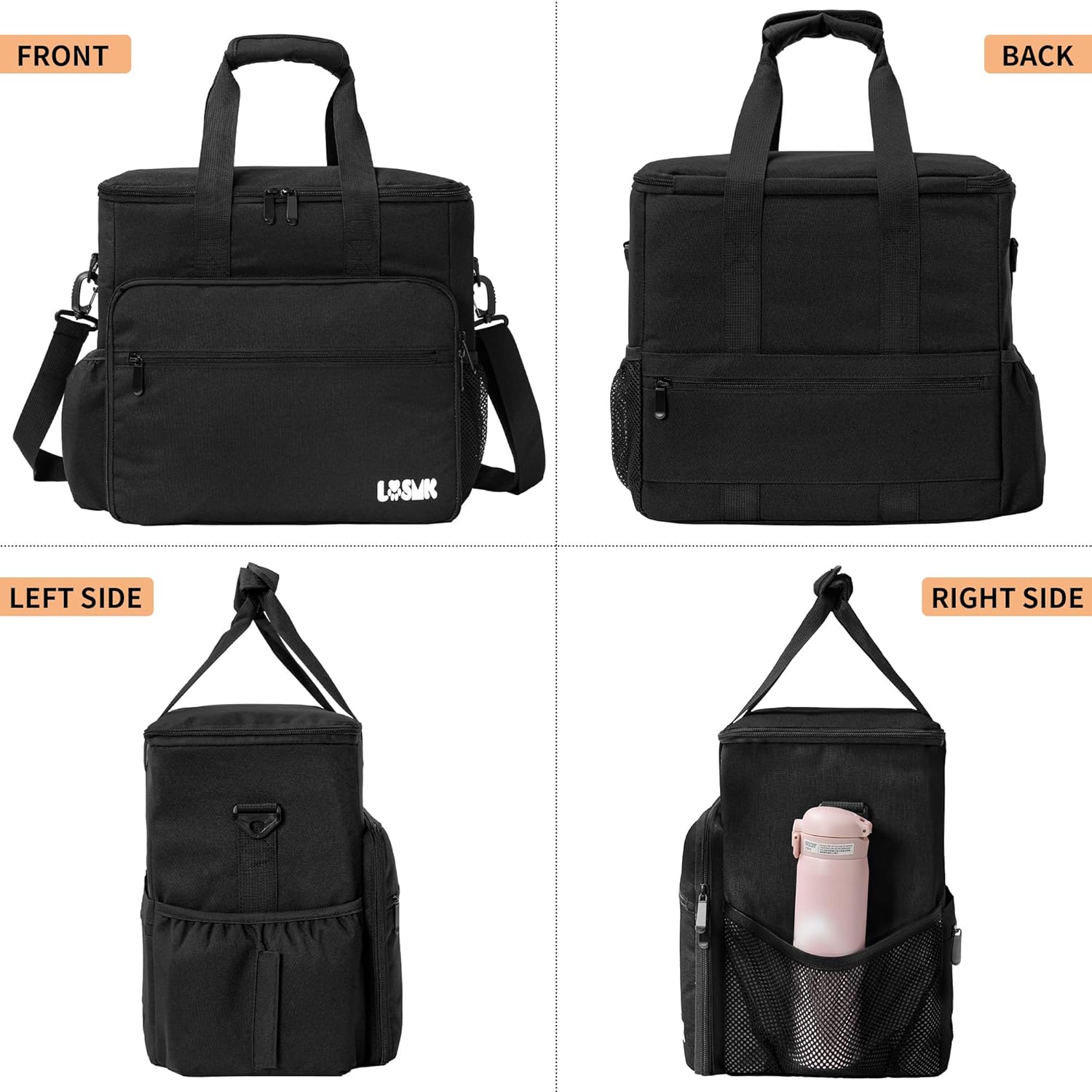 Dog Travel Bag, Airline Approved Tote Organizer, Travel Dog Backpack with Multi-Function Pockets for Dog Stuff & Pet Supplies Travel Essentials,Black with Bowl(BLUE&GREEN) - Image 4