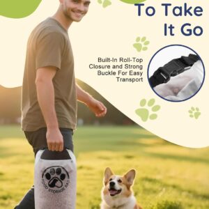 14 Cups Pet Food Storage Bag with 2PCS Collapsible Bowls for Travel &#...
