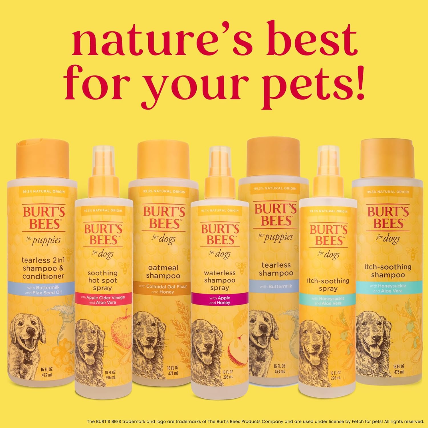 Burt's Bees for Pets Waterless Shampoo Spray for Dogs with Apple and Honey, 99.1% Natural Origin Formulas, Waterless Dog Shampoo - Gentle Dry Shampoo for Dogs, Best Dog Shampoo, 10 oz - Image 6