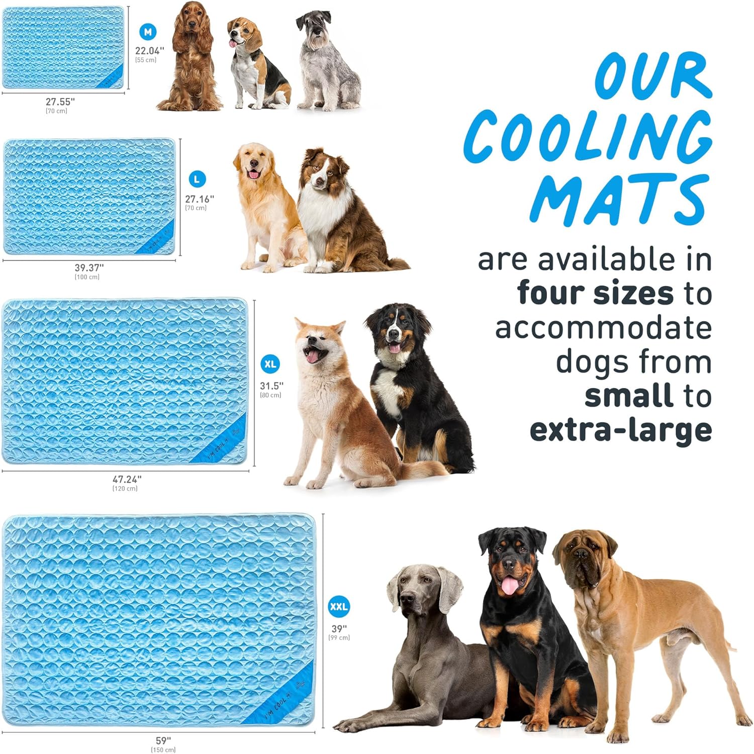 INSPECTOR TAIL Self Cooling Mat for Dog + Free String Bag/Washable & Portable Pet Soft Pad for Indoor or Outdoor/Perfect as Blanket for Kennel Sofa Bed Floor Car/Blue - Image 4