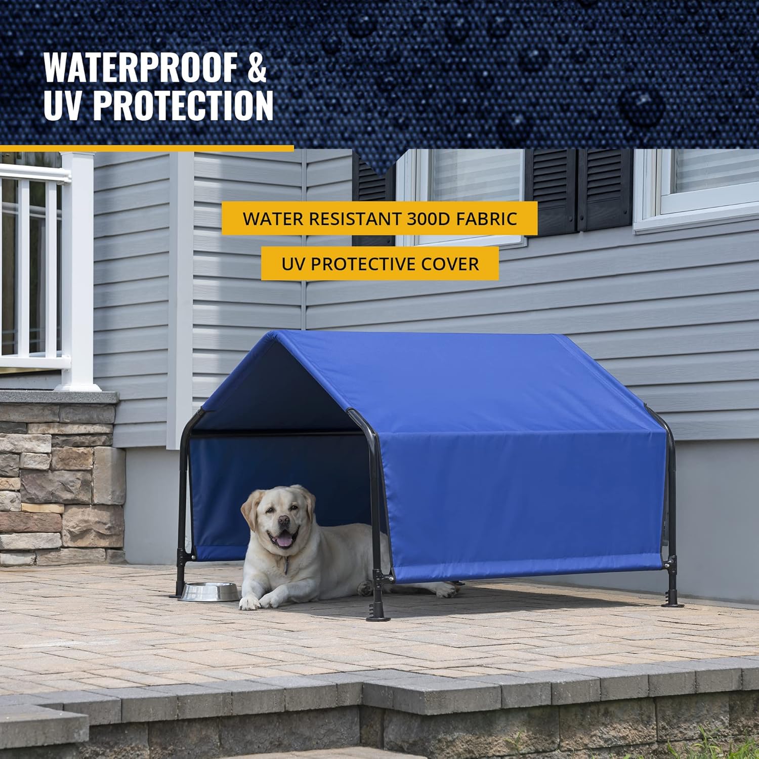 ShelterLogic 4' Outdoor Pet Shade, Versatile Pet Canopy Tent for Dogs, Cats, Small Animals and Livestock, Blue - Image 4