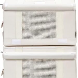 Double-Layer Rolling Pet Carrier for Two Cats, Stackable Travel Bag with Mesh Windows, Removable Compartments