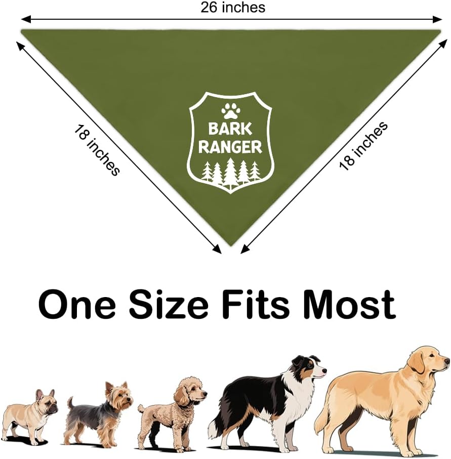 Funny Outdoor Dog Bandana, Puppy Scarf Photo Prop for Outdoor Adventure Hiking Camping Mountain, Gifts for Ranger (Forest) - Image 2
