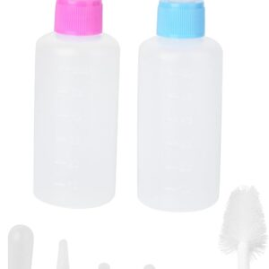 TOYANDONA 2 Sets PET Nursing Bottle Kit 60ml Feeding Bottles for Puppies and Kittens Detachable Nipple for PET Care and Travel