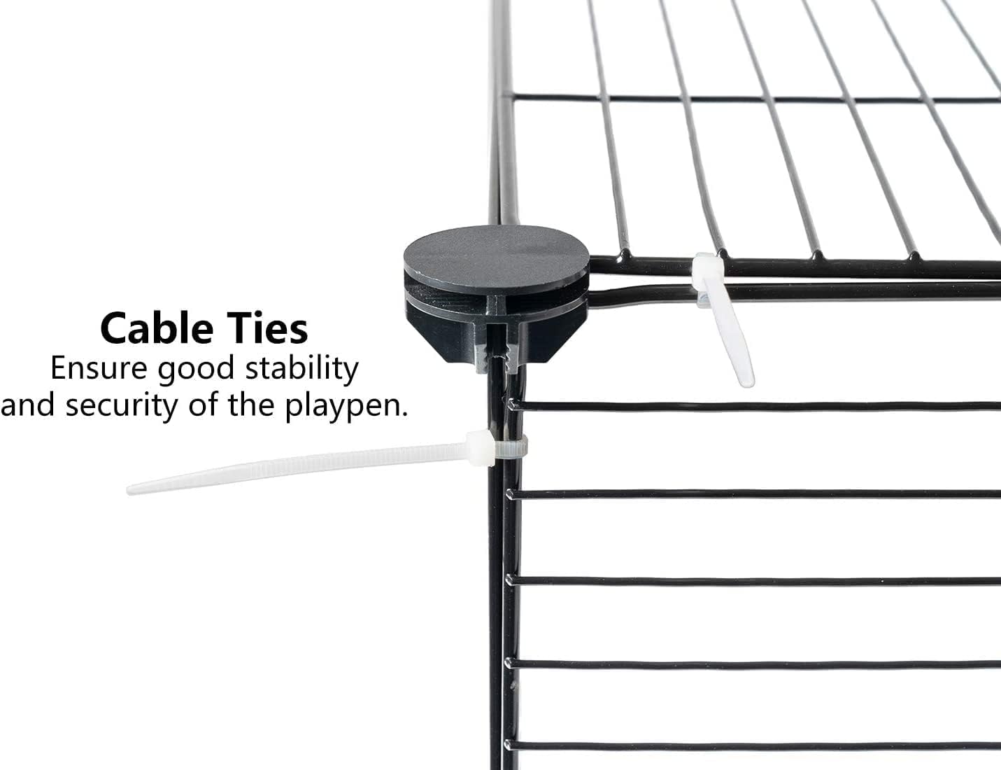 DIY Small Animal Pet Playpen, Guinea Pig Cages, Rabbit Playpen, Dog/ Puppy Playpen, Indoor Portable Metal Wire Yard Fence, 15 X 12 Inch, 12 Panels, Black - Image 8