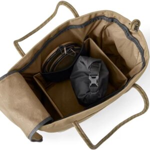 Orvis Tough Trail Dog Travel Tote Kit – Portable Pet Feeder with Collapsible Travel Bowls for On-The-Go Adventures, Bronze