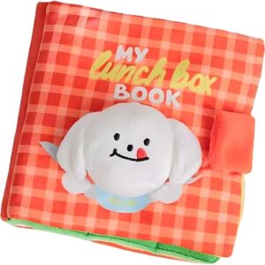 Interactive Snuffle Book for Dogs and Cats 6.1x5.5 Inch Plush Food Puzzle Toy 6-Scene Learning Mental Stimulation Chew Resistant Anxiety Relief Slow Feeder Travel Friendly