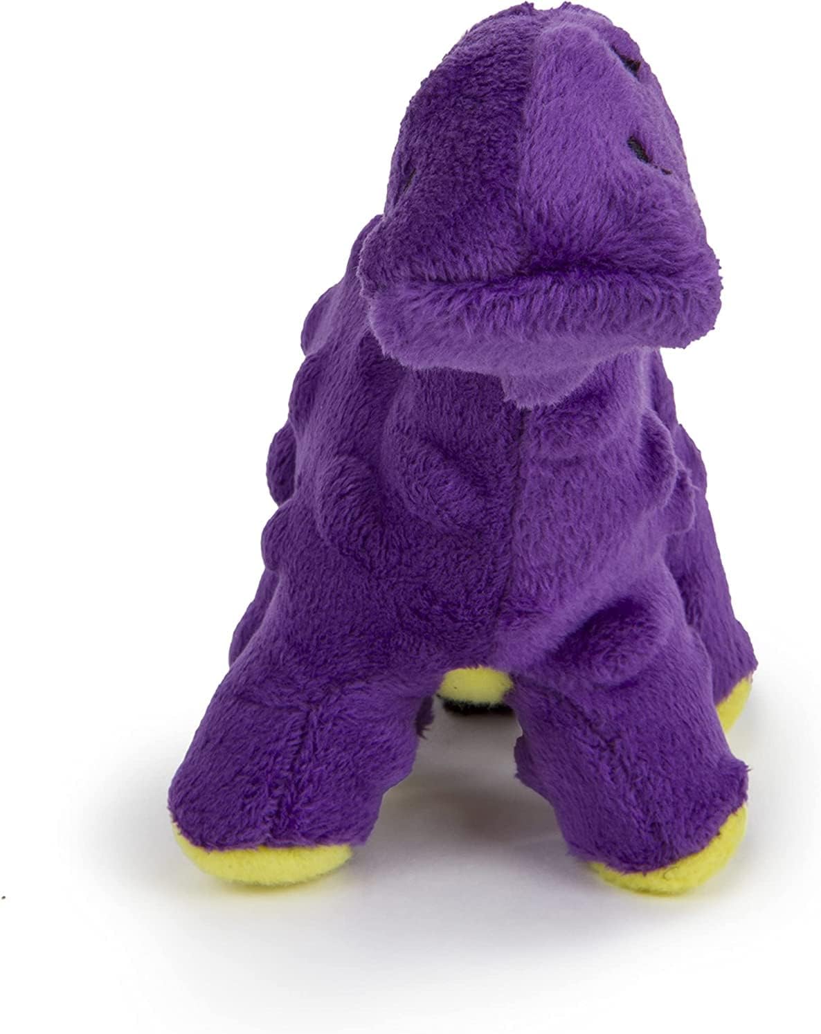 goDog Just For Me Dinos Bruto Squeaky Plush Dog Toy, Chew Guard Technology - Purple, Mini - Image 2