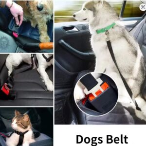 Adjustable Dog Car Seatbelt – Pet Safety Harness Clip for Travel – Universal Fit – Durable Nylon Leash for Small & Medium Dogs