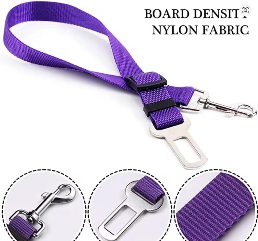 Adjustable Dog Car Seatbelt – Pet Safety Harness Clip for Travel – Universal Fit – Durable Nylon Leash for Small & Medium Dogs - Image 2