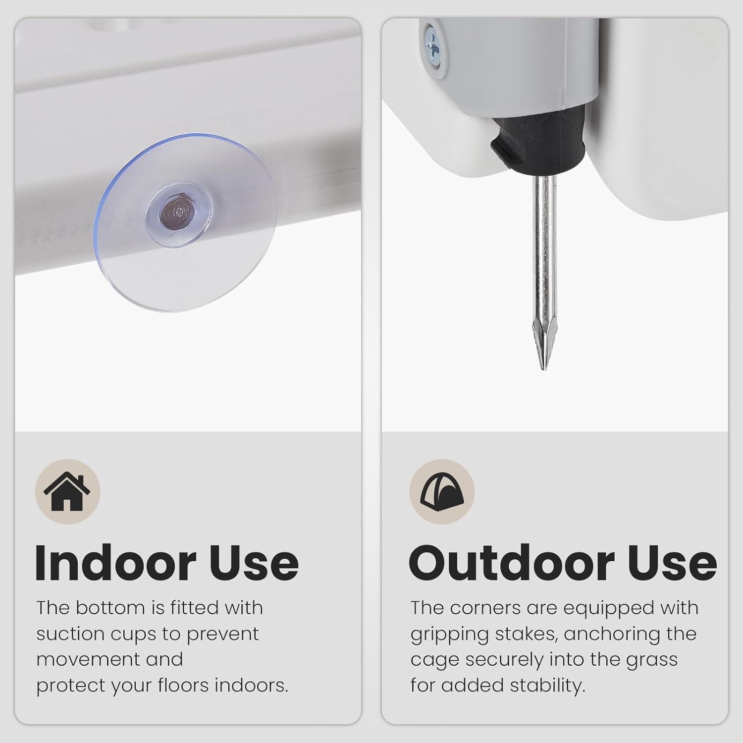 Dog Playpen 6-Panel 24 Inch Safe Secure Indoor Outdoor Pet Fence, Folding Portable 35 x 35 x 24IN, Ideal for Small to Medium Dogs Easy to Clean (White) - Image 4