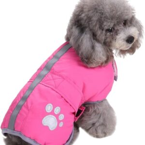 Queenmore Cold Weather Dog Coats Loft Reversible Winter Fleece Dog Vest Waterproof Pet Jacket Available in Extra Small, Small, Medium, Large Extra Large Sizes