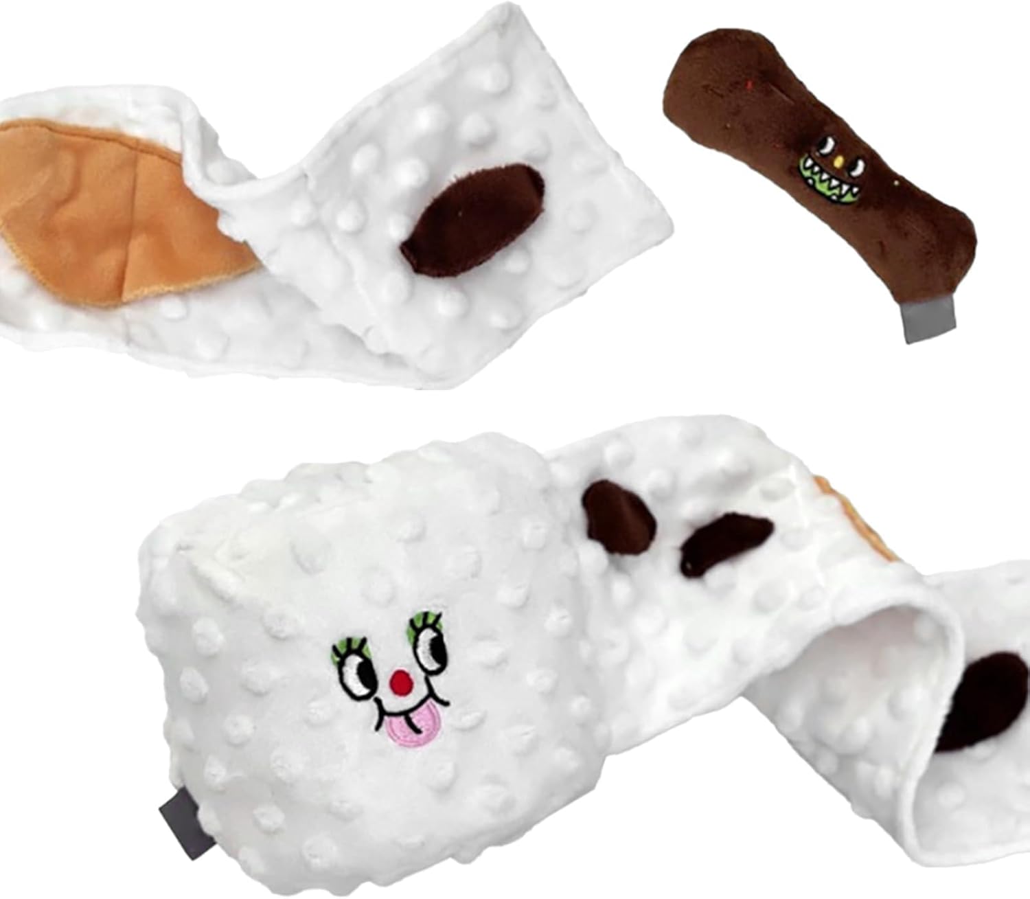 Cyrank Dog Snuffle Toy, Toilet Paper Dog Puzzle, Hide & Seek, Slow Feeder, Mental Stimulation, Medium Dogs