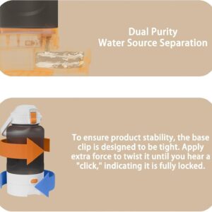 50oz Leakproof Dog Water Bottle for Hiking & Camping with Pet Sharing Technology – Dual Hydration Zones, Portable Dog Water Bottle, Travel Accessories for Humans and Pets, BPA Free, Gray