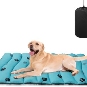 BINGPET Outdoor Travel Dog Bed for Large/Medium Dogs,Portable Waterproof Camping Mat with Carry Bag,Foldable Outside Bed,Machine Washable Indoor Pet Mat for Small,Medium and Large Dogs 26"x43"