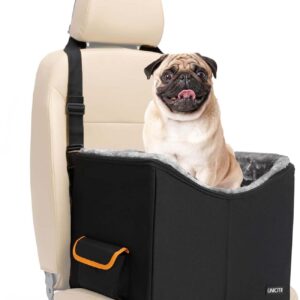 Dog Car Seat for Small Dogs, Elevated Dog Booster Seat Pet Travel Carrier Bed for Car with Adjustable Straps Pet Car Booster Seat for Small Dogs Cats