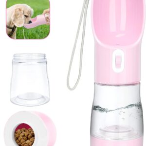 Dog Water Bottle Portable Pet Water Bottle Leak Proof Dog Water Dispenser and Food, Lightweight Dog Travel Water Bottle Bowl for Walking and Travel