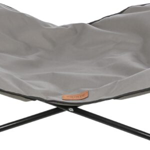 TRIXIE Camping Cot for Dogs, Elevated Dog Bed, Folding Padded Pet Bed, Raised Travel Lounger for Small to Medium Dogs