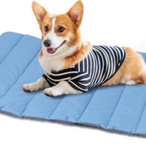 Heeyoo Outdoor Dog Bed, Water Proof Camping Dog Bed, Machine Washable and Portable Travel Dog Bed, Foldable Outdoor Pet Bed for Small, Medium, and Large Dogs, Outdoor Dog Mat