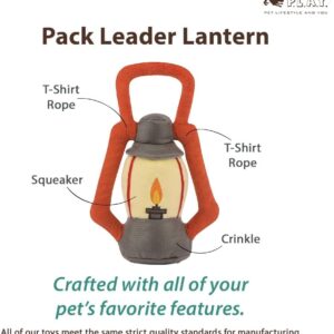 P.L.A.Y. Cute Plush Dog Toys – Camping, Outdoor Themed Durable Squeaker Chew Toy, Great for Puppies & Small, Medium, Large Dogs – Machine Washable, Recycled Materials (Camp Corbin Pack Leader Lantern)