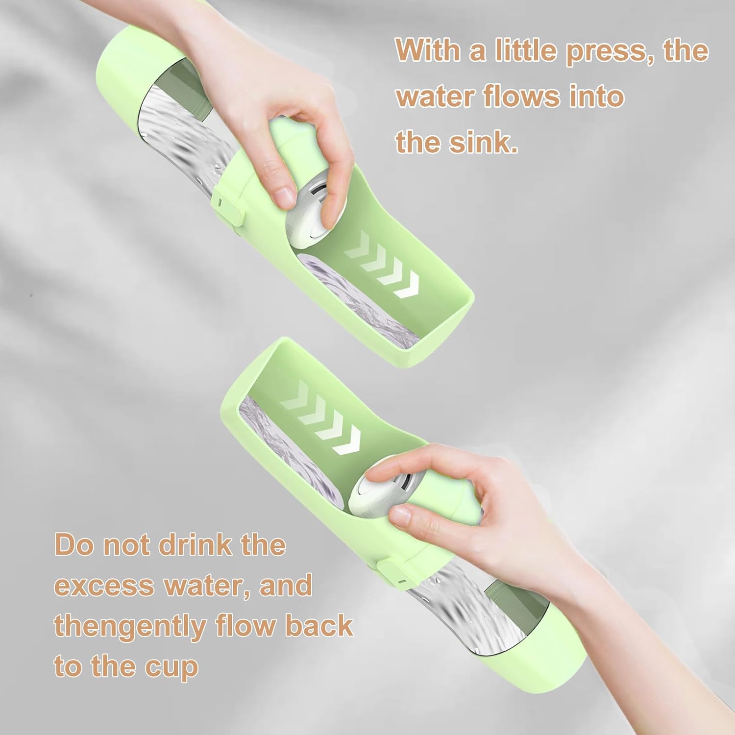 Dog Water Bottle Portable - Foldable Travel Water with Food Container, Leak Proof and Lightweight Water Bottle for Dogs,Dog Stuff Accessories Items,Lightweight & Convenient for Outdoor (Green, Small) - Image 6