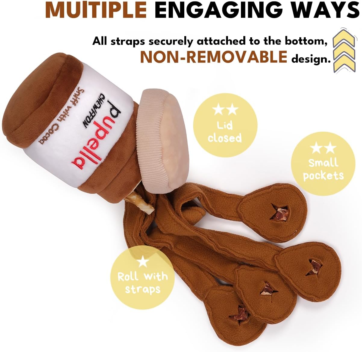 Dog Puzzle Toy, Interactive Dog Enrichment Toy, Snuffle & Crinkle Hide and Seek Toy, Boredom Stimulating, for Small Medium Large Dogs - Image 3