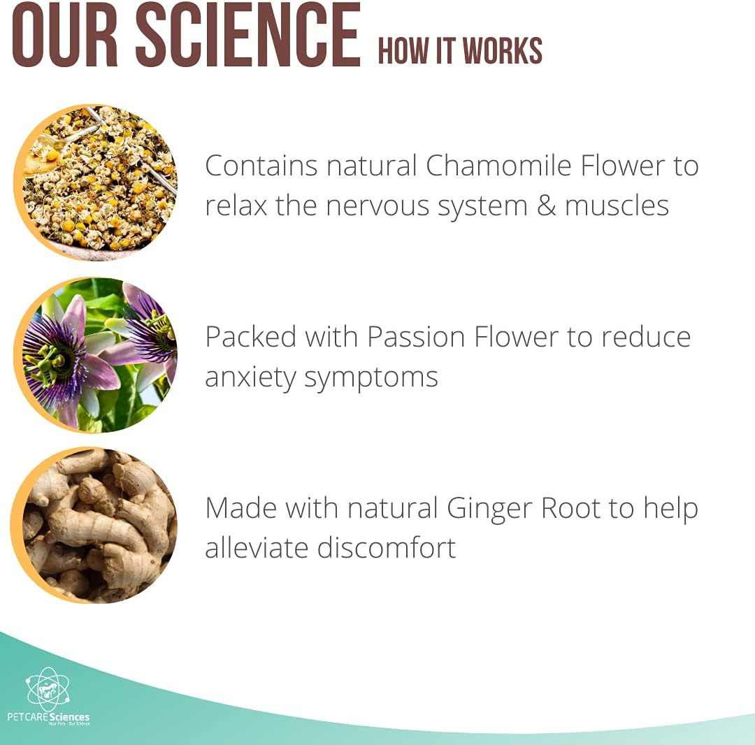 Calming Chews for Dogs or to Calm Puppy - Natural Dog Anxiety Relief - Anti Car Motion Sickness for Dog Calming Treats - Made in The USA - 100 Tasty Turkey Flavor Chews - Image 4