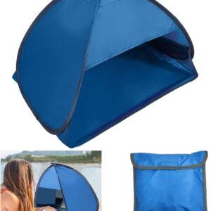 Mini Portable Beach Tent, Dog Beach Tent for Pet Shade, Laptop Sun Shade for Working Outside, Head Pop Up Canopy, Automatic Portable Mini Pop Up Canopy for Camping Hiking Picnic (BIue)