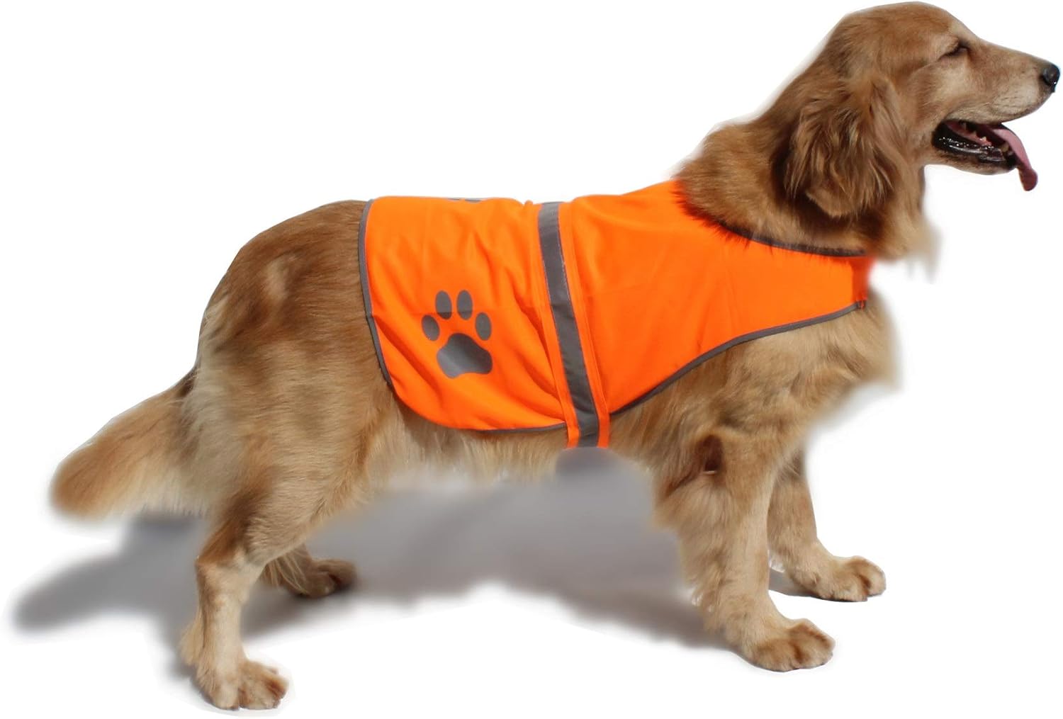 Dog Reflective Vest High Visibility Safety Jacket for Walking Running Hiking to Keep Dogs Visible Safe from Cars and Hunting Accidents Orange XL - Image 3