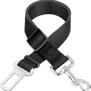URPOWER Dog Seat Belt 1 Pack Dog Car Seatbelt Adjustable Pet Safety Seat Belt for Vehicle Nylon Durable Car Seat Belt for Dogs, Cats and Pets
