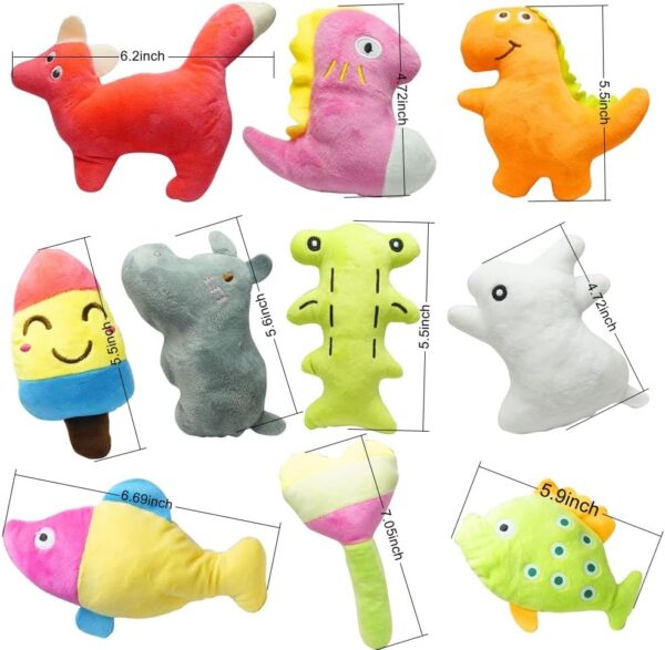 Cute Animal Designs Soft Dog Squeaky Toys (Pack of 20) for Small Medium Dogs - Image 3