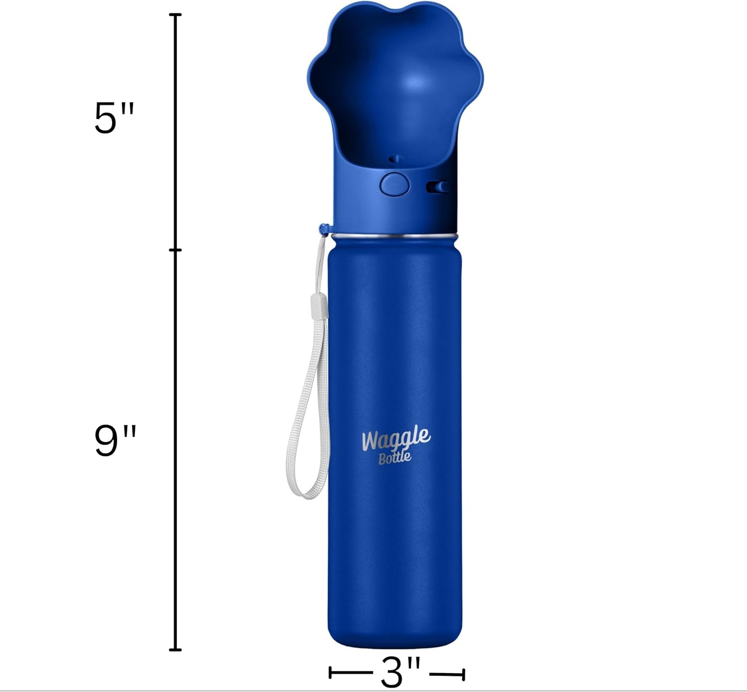 Stainless Steel Dog Travel Water Bottle, Vacuum Insulated Portable Dog Water Dispenser, Large Bottle with Drink Cup On The Go, Outdoor Walking, Hiking, Travel (Cobalt, 22oz) - Image 4