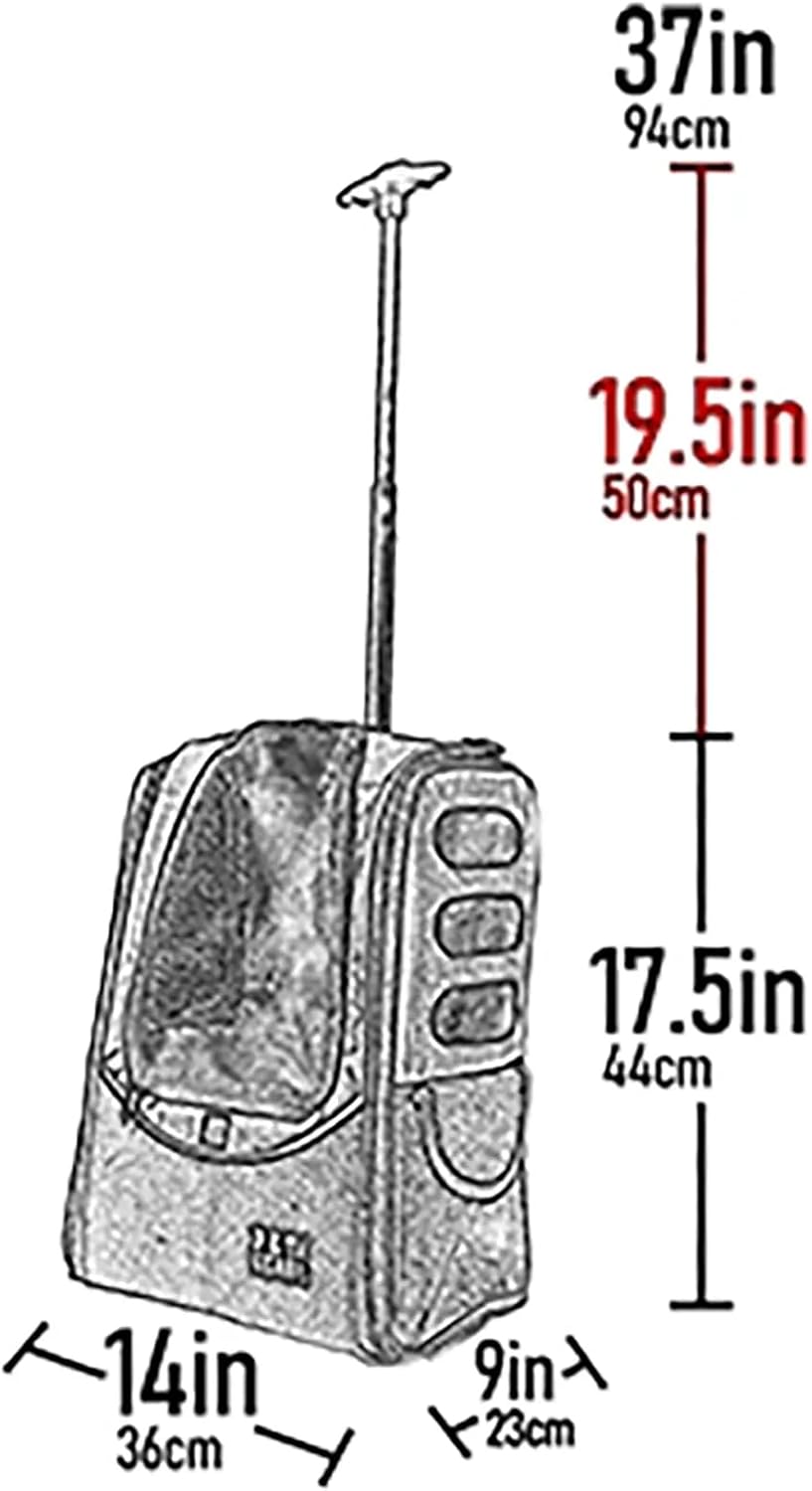 Pet Gear I-GO2 Escort Roller Backpack, Travel Carrier, Car Seat for Cats/Dogs, Mesh Ventilation, Included Tether, Telescoping Handle, Storage Pouch, Burnt Orange - Image 6