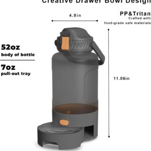 52oz Travel Dog Water Bottle Portable – Contain Within Dog Water Bowl, Pet Supplies & Camping Essentials