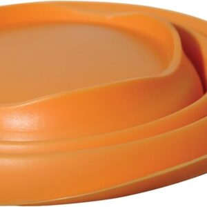 Kurgo Collaps-A-Bowl for Dogs, Collapsible Travel Dog Bowl, Pet Food & Hiking Water Bowl, Food Grade Bowl for Dogs, Travel Accessories for Pets, Includes Carabiner (24 oz, Orange)