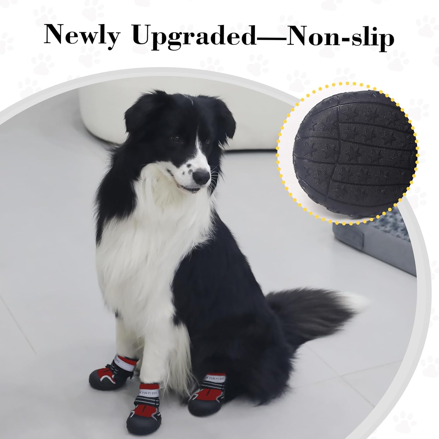 Dog Shoes for Large Dogs, Anti-Slip Waterproof Dog Boots & Paw Protectors with Full Toe Coverage Design, Dog Shoes for Hot Pavement and Winter Snow Hiking with Reflective Straps(red,1# - Image 6