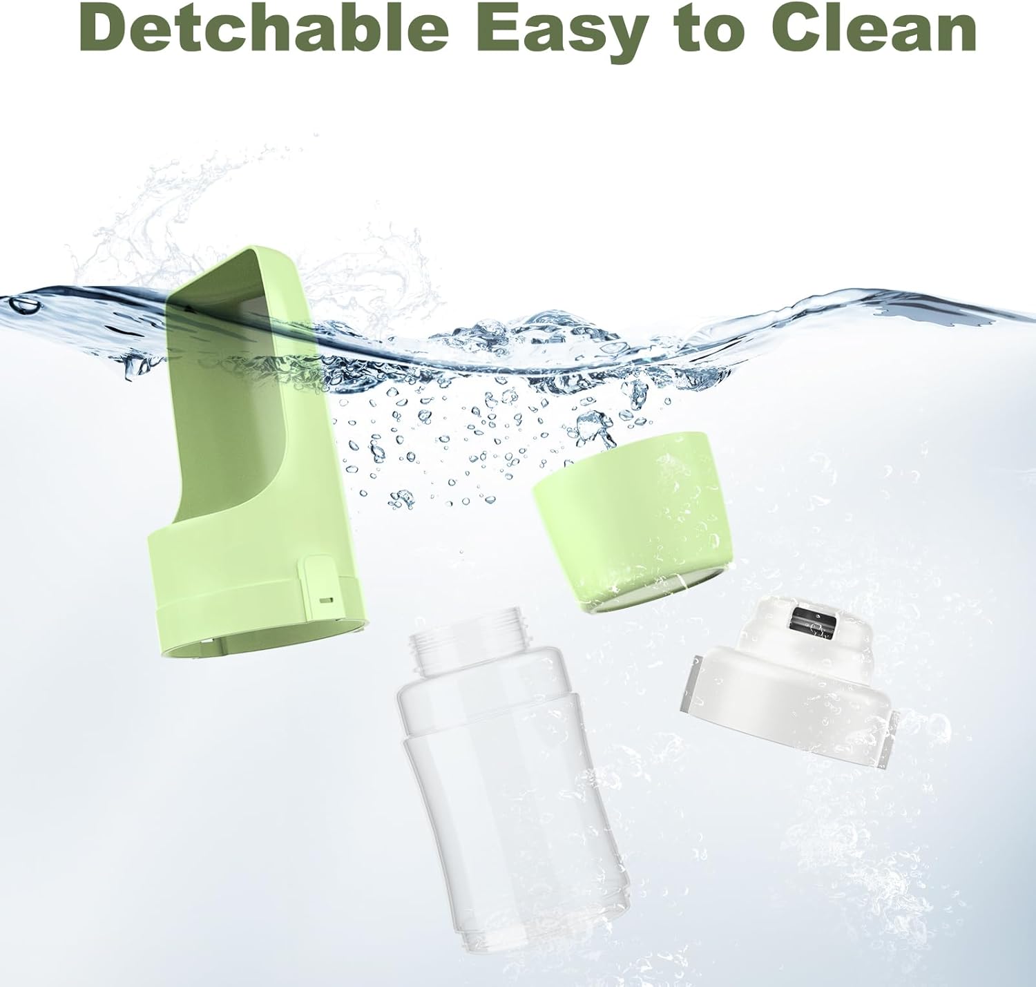 Dog Water Bottle Portable - Foldable Travel Water with Food Container, Leak Proof and Lightweight Water Bottle for Dogs,Dog Stuff Accessories Items,Lightweight & Convenient for Outdoor (Green, Small) - Image 7