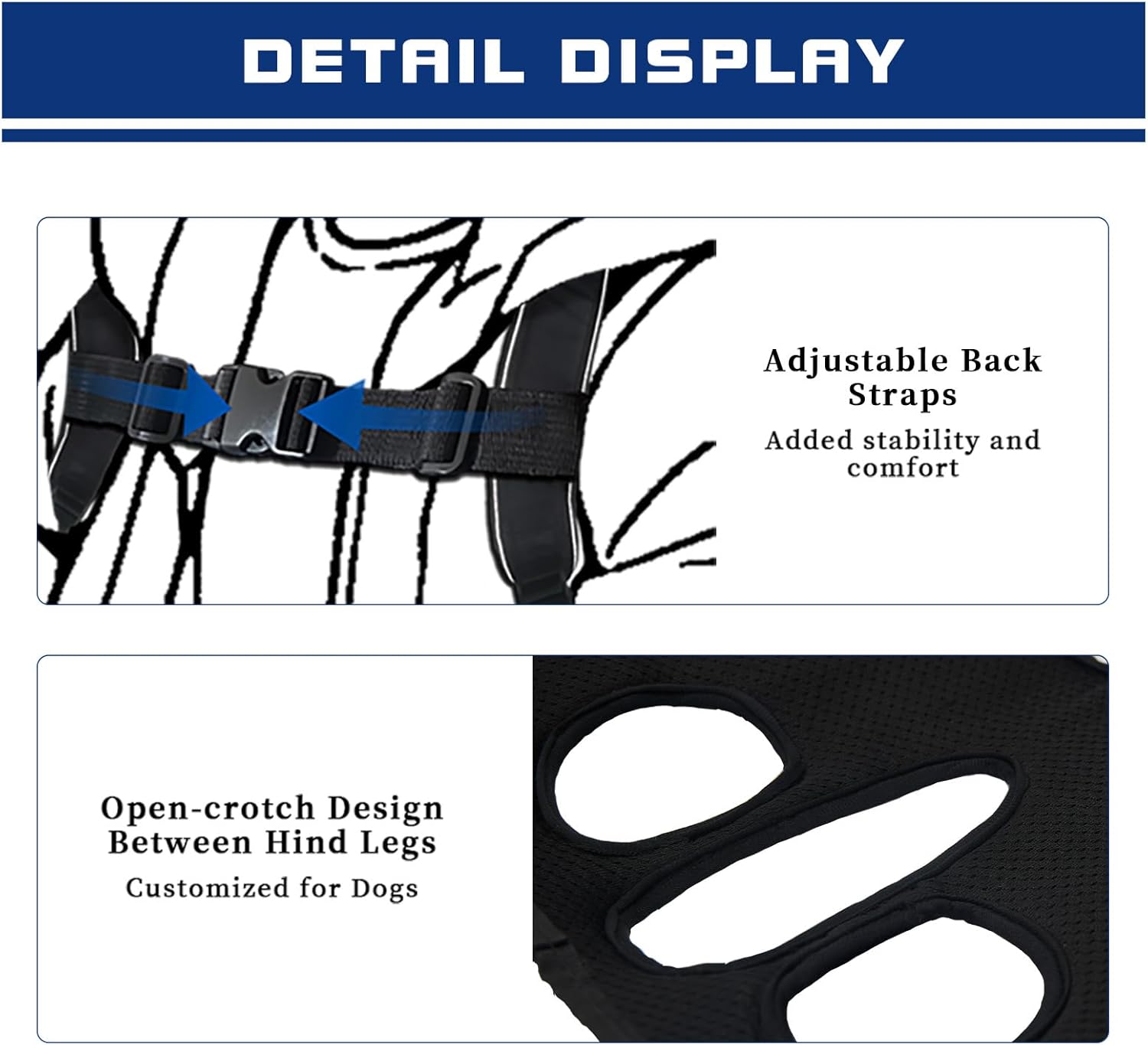 Dog Backpack Carrier - Spine-Friendly for Small to Midium Dogs (8-18 lbs), Horizontal Design Dog Carrier with Adjustable Back Straps,Legs-Out Comfort for Travel/Hiking/Cycling (Black, Size M) - Image 3