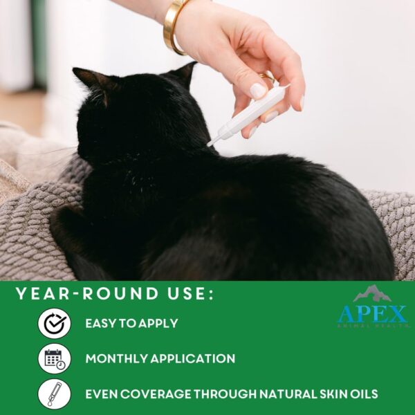 Apex Plus Flea Treatment for Cats, 1.5+ lbs | 3-Month Supply | Cat Flea and Tick Treatment Drops | 24-Hour Activation, Waterproof, 30-Day Protection - Image 6