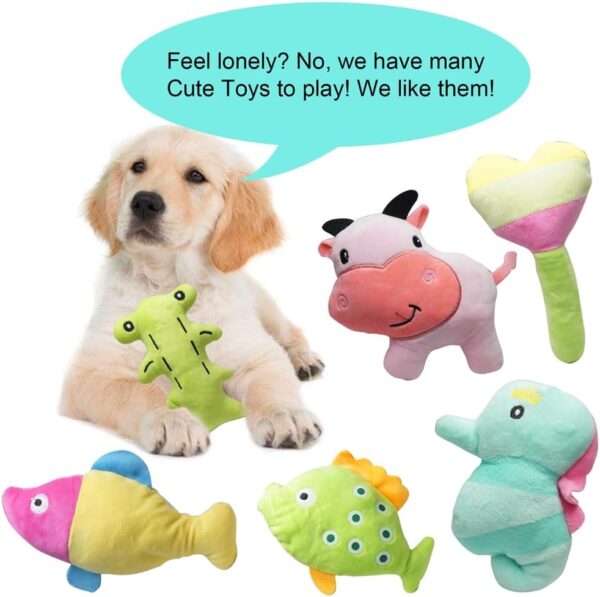 Cute Animal Designs Soft Dog Squeaky Toys (Pack of 20) for Small Medium Dogs - Image 4