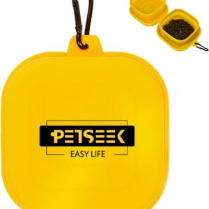 Travel Twin Pet Bowls for Cats or Dogs, Collapsible Silicone Bowls for Food and Water Feeding, Portable Hiking Cat Bowl