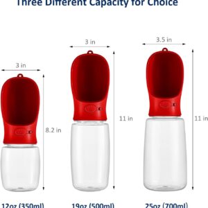 WePet Portable Dog Water Bottle with Food Container, 19 OZ + 6 OZ, Leak Proof Puppy Water Dispenser with Drinking Feeder for Pets Outdoor Walking, Hiking, Travel, Food Grade Plastic