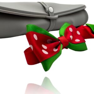 Generic Portable Pet Feeder, Silicone Bowls for Dog and Cat Travel, Collapsible Dish for Food and Water, 2-in-1 Solution with Adjustable Bow Ties