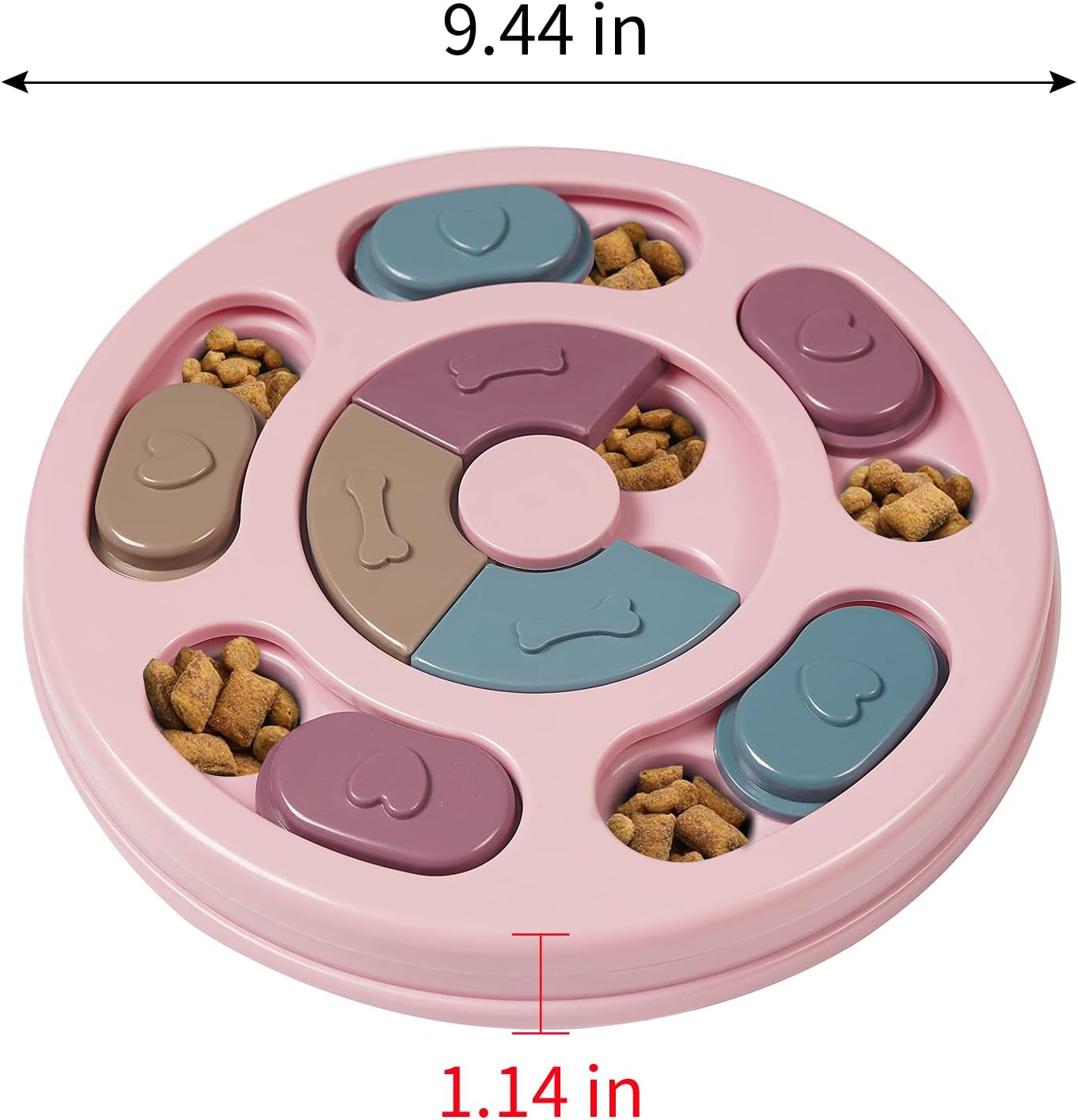 DR CATCH Dog Puzzles,Dogs Food Puzzle Feeder Toys for IQ Training & Mental Enrichment,Dog Treat Puzzle(Pink) - Image 2
