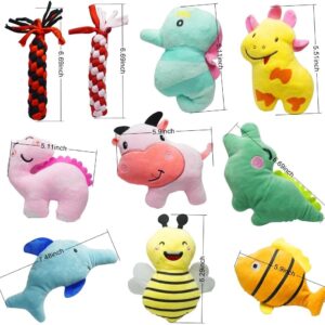 Cute Animal Designs Soft Dog Squeaky Toys (Pack of 20) for Small Medium Dogs