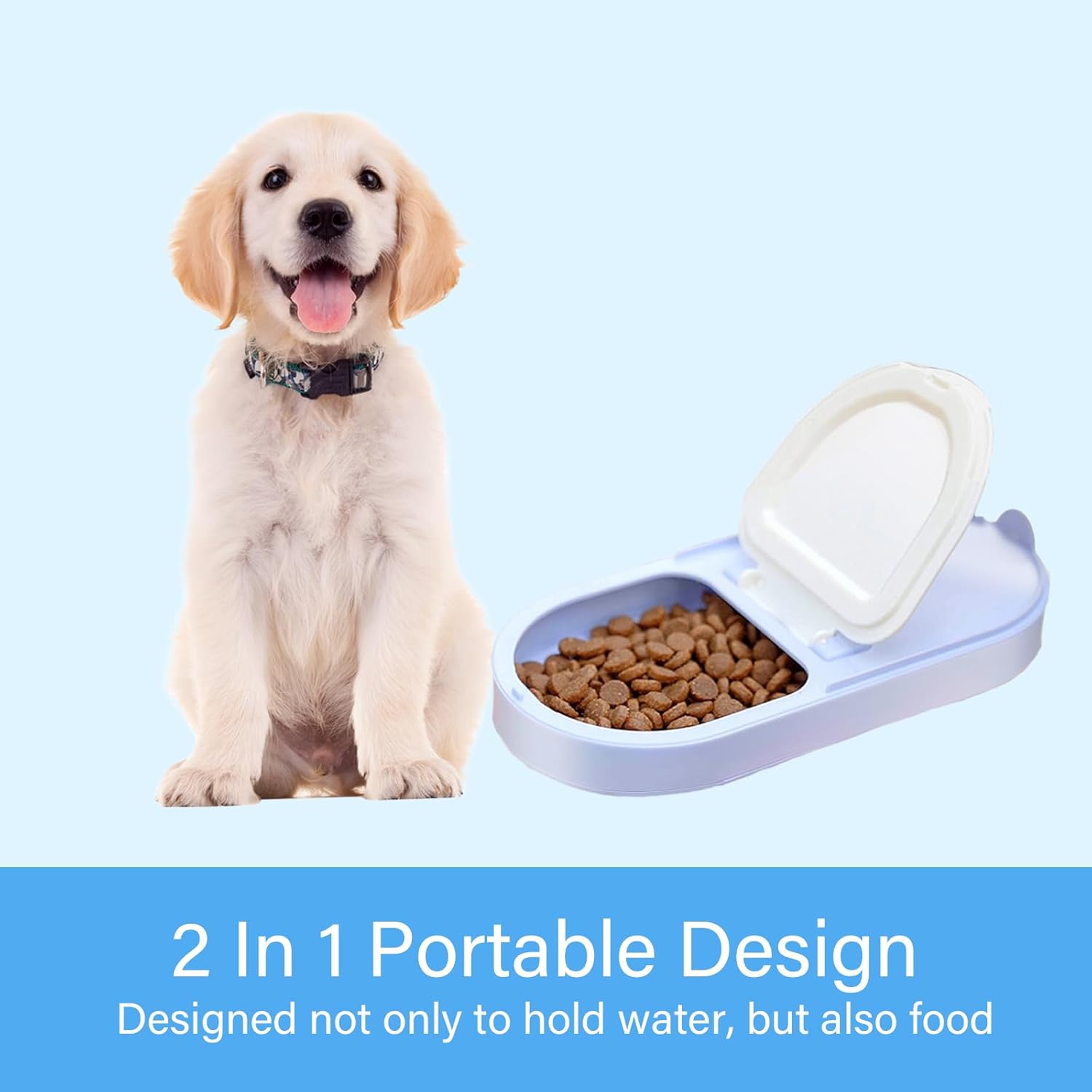 Dog Water Bottle with Dishwasher Safe Design, LCE Cream Styling Foldable Portable Pet Water Bottle for Dog Cat Outdoor Walking Hiking, Leak-Proof Dog Water Bowl Dispenser for Travel (Yellow) - Image 6