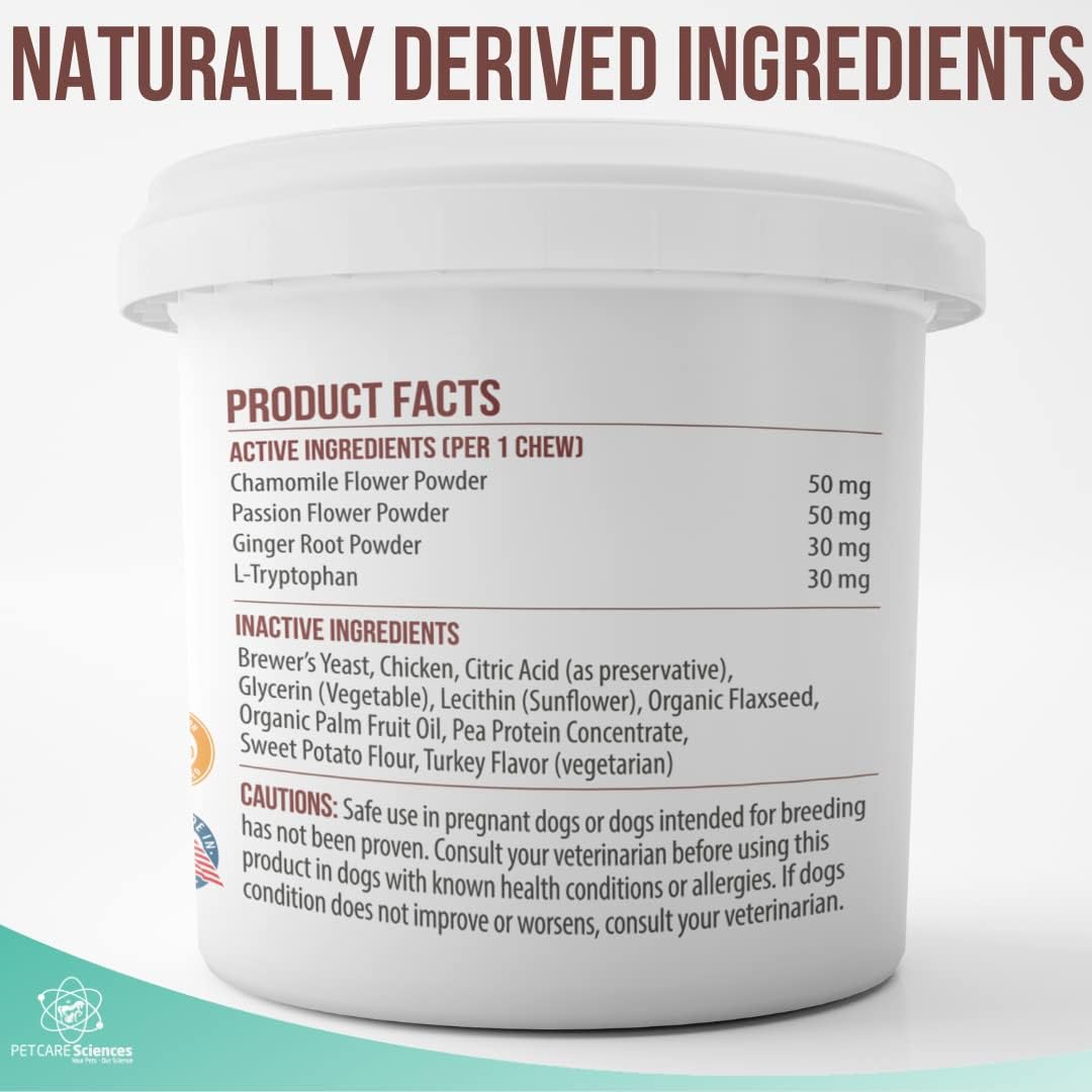 Calming Chews for Dogs or to Calm Puppy - Natural Dog Anxiety Relief - Anti Car Motion Sickness for Dog Calming Treats - Made in The USA - 100 Tasty Turkey Flavor Chews - Image 8