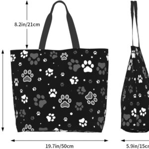 Large Tote Bag for Women Portable Beach Bag Reusable Grocery Bags Funny Gift Bag for Shopping Gym Travel