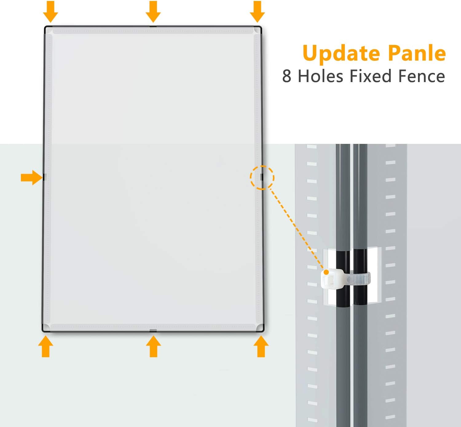 Tespo Pet Playpen, Portable Large Plastic Yard Fence Small Animals, Puppy Kennel Crate Fence Tent, 28 X 20 Inch, White, 12 Panels - Image 2