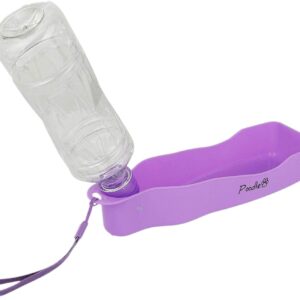 Poodle Pet Portable Dog Water Dispenser | Dog Travel Water Bottle and Bowl 17 oz. Capacity | Recyclable, Food Grade Plastic, BPA Free Safe for Your Puppy, Cats, and Rabbits | Great Pet Birthday Gift